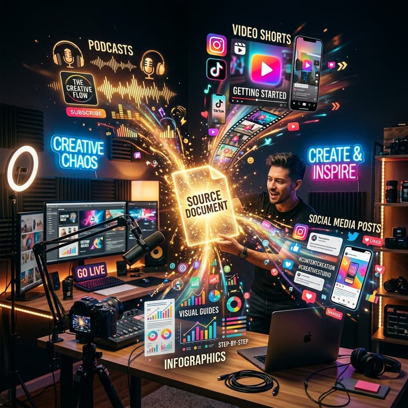 One Source, Nine Outputs: A Content Creator's Guide to NotebookLM's Studio